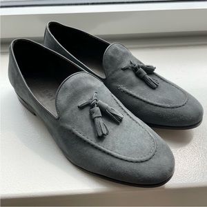 M.Gemi Timpani gray suede tassel loafers Size 42